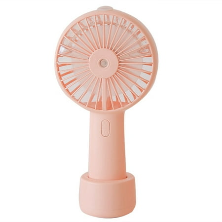 

2000Mah Portable Water Spray Mist Fan Electric Usb Rechargeable Handheld Mini Fan Cooling Air Conditioner Humidifier For Outdoor Pink