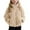 Khaki, variant on CCRFTGI Girls Fleece Jacket Fuzzy Zip Up Outwear Coat Soft Fall Winter Jacket Teddy Coat Hooded with Pockets Dark Purple 11-12Y