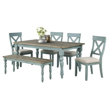 Roundhill Furniture Prato 6 Piece Dining Table Set