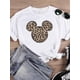 thumbnail image 2 of Disney Fashion Leopard Love Ear Trend Women Cartoon Print Clothing Mickey Mouse Tee Shirt Casual Graphic Short Sleeve T-shirtsS Gao Jinjia LED, 2 of 2