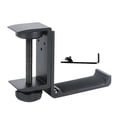 thumbnail image 1 of Soporte para auriculares Soporte para PC plegable Soporte para auriculares Soporte de aluminio para escritorio Gancho para escritorio, Estilo de clip para escritorio, Negro tholdsy EL001440-01, 1 of 2