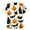 thumbnail image 2 of Plus Size Halloween Shirts for Women Short Sleeve Spooky Season Loose Fit Tops Cute Funny Comfort Pumpkin Graphic T Shirt, 2 of 5