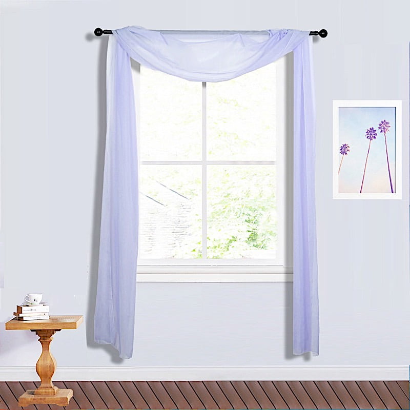 BalsaCircle Lavender 18 feet Sheer Organza Curtain Panel Backdrop Drape ...