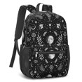 thumbnail image 2 of Moon and Leaf Gothic Pattern 17" School Backpacks for Teens,Waterproof Oxford Fabric,S-Shape Padded Straps for School,Travel,Hiking,Camping, 2 of 6