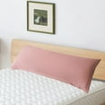 thumbnail image 3 of Washed Linen Style Long Body Pillowcase | 48x150cm (18.89x59.05in) | Soft Polyester Pillow Cover for Pregnancy, Back & Neck Support | Wrinkle & Shrink Resistant | 1 Piece Pink, 3 of 7