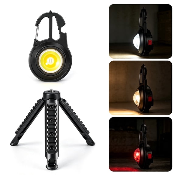 DAYBETTER LED Work Light, Rechargeable Work Light with Tripod Stand & Handle, 7 Modes Magnetic Portable Work Light, Stand Work light for Fishing, Camping, Biking