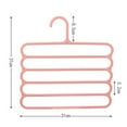 thumbnail image 5 of Dengjunhu Pants Hangers, Swing Arm Trousers Hanger, Space Saving Pants Rack, 5 Layers Scarves Hangers with Non-Slip, Multiple Pants Hanger Closet Organizer for Trousers Scarves Ties, 5 of 8