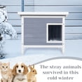 thumbnail image 5 of Outdoor Cat House Weatherproof Insulated Cat Houses for Outdoor Cats with All-Round Foam Feral Cat House Shelter Outdoor for Winter, 5 of 9