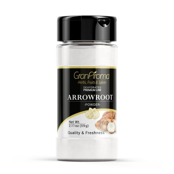 GranAroma Arrowroot Powder, Cooking & Baking, Natural Thickener, Versatile Powder 2.11 Ounce