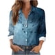 thumbnail image 3 of TaTaai Women Casual Button Down Printed Shirt Long Sleeve Collared Top Ladies Daily Street Office Commute Wear Soft Breathable No Fading Machine Washable Comfortable Blouse Gift, 3 of 6