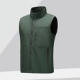 thumbnail image 4 of Chaleco de trabajo para hombre, chaleco de caparazón blando impermeable para exteriores con cuello de primavera y otoño, chaleco deportivo para correr para hombre, 4 of 5