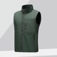 thumbnail image 1 of Chaleco de trabajo para hombre, chaleco de caparazón blando impermeable para exteriores con cuello de primavera y otoño, chaleco deportivo para correr para hombre, 1 of 5