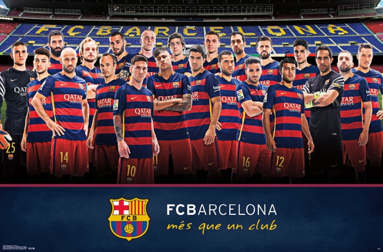 Trends International FC Barcelona Team Wall Poster 22.375