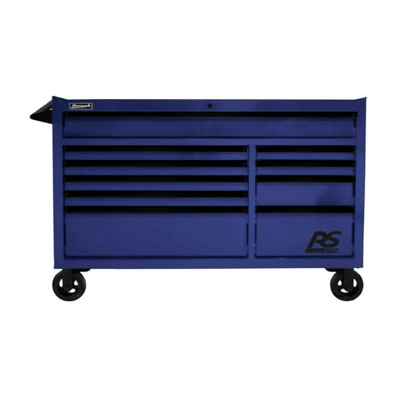 Homak BL04054010 RS PRO 54 in. 10 Drawer Rolling Cabinet - Blue