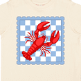 thumbnail image 4 of Inktastic Lobster Checkered Stamp Coastal Girls Toddler T-Shirt, 4 of 5