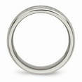 thumbnail image 2 of Titanium Polished Grooved CZ Ring, 2 of 10