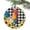 White, variant on Watercolor Rustic Rooster Sunflower Christmas Ceramic Ornament 2025,3" Round Xmas Tree Hanging Accessories with Ribbon,Black White Buffalo Check Pendant Ornaments for Holiday Gift Home Party Decor