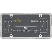 Cruiser Accessories 18130 Diamondesque License Plate Frame, Chrome/Clear