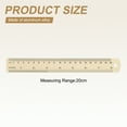 thumbnail image 2 of Uxcell 6pcs Straight Ruler 7.87" Metric SAE Aluminum Rulers with Hole Beige, 2 of 7