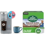 Keurig K-Iced Essentials Gray Iced and Hot Single-Serve K-Cup Pod Coffee Maker with Green Mountain Horizon Blend Coffee Pods, 24 Count