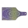 thumbnail image 1 of Yellow and Purple Cutting Board, Mandala Ombre East Tradition Deep Mystic Magic in Cosmos Psychic Image, Decorative Tempered Glass Cutting and Serving Board, Wine Bottle Shape, Violet, by Ambesonne, 1 of 1