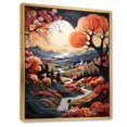 thumbnail image 2 of Designart "Farmhouse euphony Papercut" Landscape & Nature Floater Framed Wall Art Print, 2 of 7