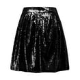 thumbnail image 6 of Women's Fashion High Waist Pleated Solid Color Short Skirt Loose Sequin Skirt Swing Skirt Pleated Tennis Skirt Workout Skirt Twin Size Bed Skirt Denim Skirts for Women Midi Length Long Skirt with Slit, 6 of 6