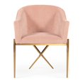 thumbnail image 2 of Modrest Mancos Modern Pink Velvet Accent Chair, 2 of 5