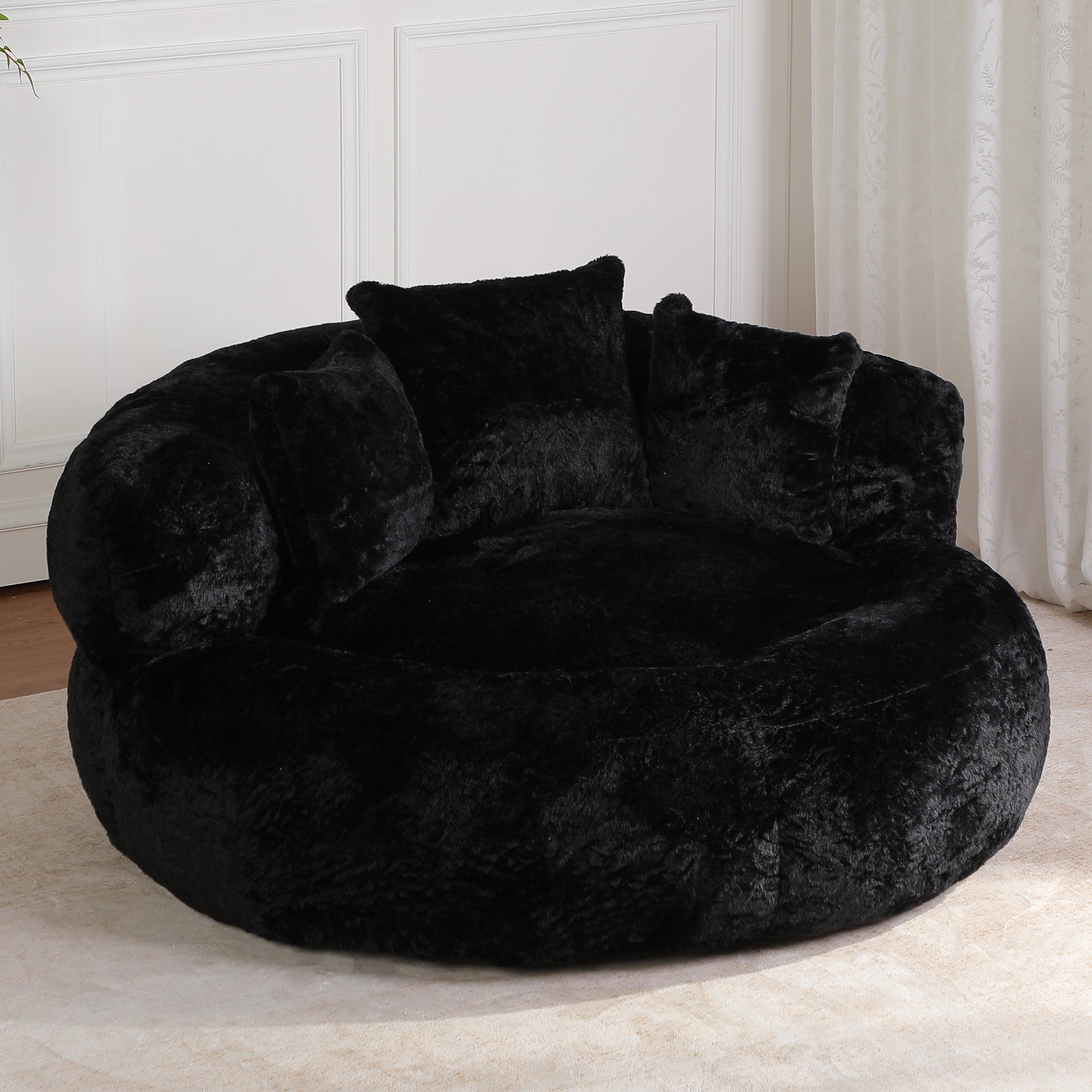 Sealy Redd Taupe Corduroy Memory Foam Bean Bag Sofa with Shredded