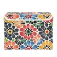 thumbnail image 7 of Yayeee Collapsible Cube Storage Bin with Lid Fabric Closet Decorative Basket with Handles, Dark Floral, 7 of 7