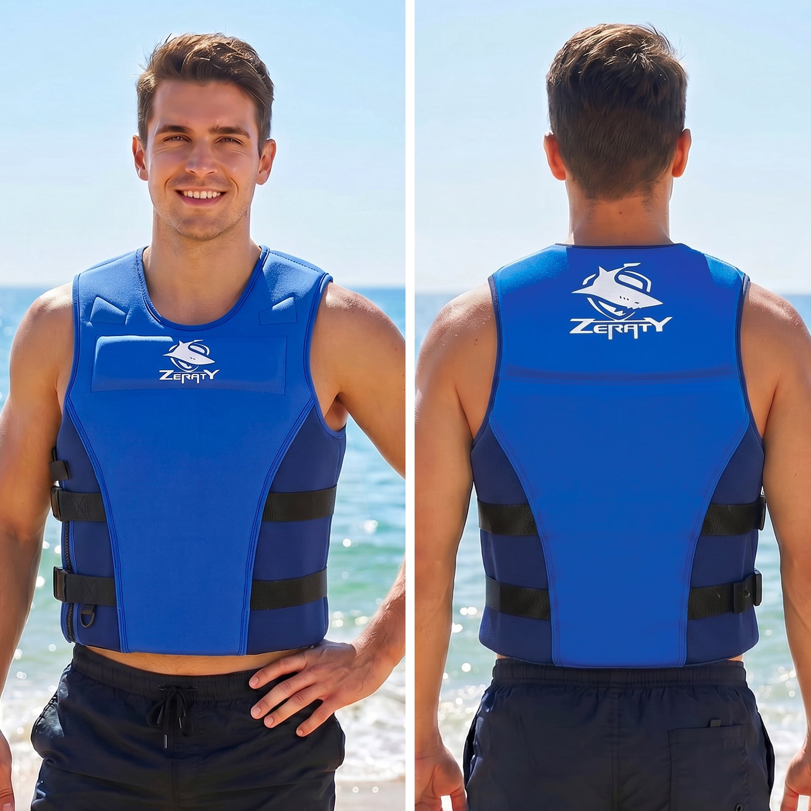 Adult Swim Vest Life Jacke, Women Men Float Jacket with Adjustable Straps & Secure Buckle for Boating Fishing Kayaking Beach Pool Water Sports