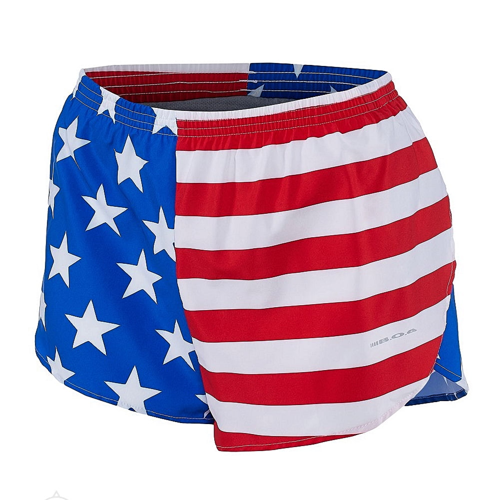 BOA BOA Women's Stretch 1" Elite Printed Split Running Shorts
