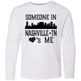 thumbnail image 3 of Inktastic Nashville Tennessee Someone Loves Me Skyline Long Sleeve Youth T-Shirt, 3 of 5