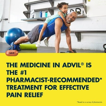 Advil Pain Reliever and Fever Reducer, Ibuprofen 200Mg for Pain Relief - 200 Coated Caplets