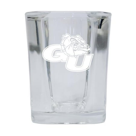

R & R Imports SGSE2-C-GNZ20 Gonzaga Bulldogs 2 oz Square Shot Glass Laser Etched Logo Design - Pack of 2