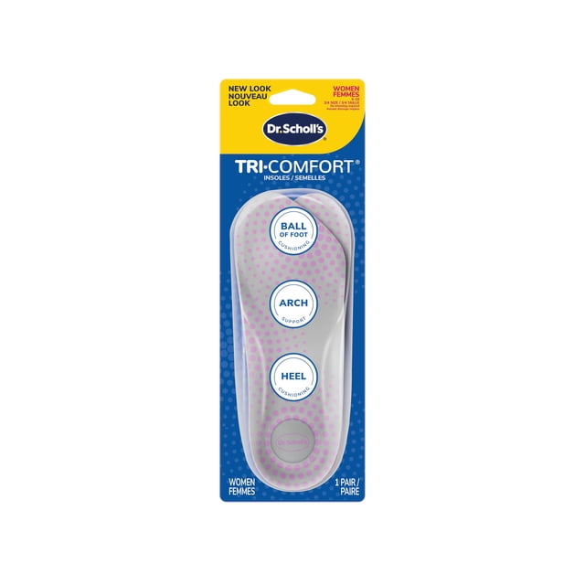Plantillas Dr. Scholl's Tri-Comfort Orthotics para mujer, 6-10