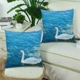 thumbnail image 2 of MKHERT Swan Throw Pillowcase Pillow Cover Cushion Couver 18x18 inch, Set of 2, 2 of 2