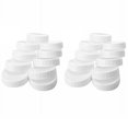 thumbnail image 1 of 20Pcs Plastic Storage Caps Lids Ribbed for 70mm/86mm Standard Regular Mouth Mason Jar Bottle,10x Mason jar lids (70mm) 10x Mason jar lids (86mm),White, 1 of 9