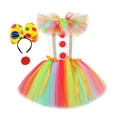 thumbnail image 1 of Disfraz de payaso sin mangas para niñas con diadema para Halloween, carnaval, cosplay Talla XL, 1 of 9
