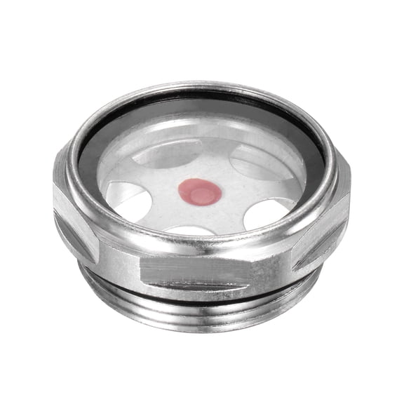 Uxcell Air Compressor Oil Sight Glass, M42 x 2mm Toughened Glass No Leak Hex Oil Liquid Level Gauge Air Compressor Fittings