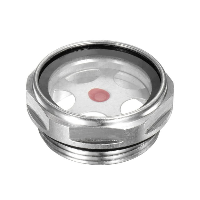 Vidrio de nivel de aceite para compresores de aire Uxcell, M42 x 2mm, vidrio templado, sin fugas, medidor de nivel de líquido de aceite, accesorios para compresores de aire