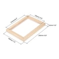 thumbnail image 2 of Uxcell A5 Sizes 8.3 x 5.9 Inch 2 in 1 Wooden Paper Making Screen, 2 of 6