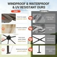 thumbnail image 4 of Garvee 79.5" Foldable Gazebo Tent, Pop Up Canopy Tent with Mosquito Netting, Double-Layer, Khaki & beige, 4 of 11