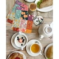 thumbnail image 4 of Spring Floral Kitchen Dish Towels for Drying Dishes Set of 2, Colorful Summer Botanical Vintage Plaid Waffle Weave Microfiber Hand Tea Bathroom Towels Quick Dry & Absorbent Towel 15.7x23.6, 4 of 7