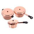thumbnail image 2 of 1 Set Rose Gold Doll House Cookware For Miniature Enthusiasts Miniature Kitchen Set, 2 of 8