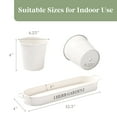 thumbnail image 2 of PERFNIQUE Indoor Herb Garden, Herb Garden Planter for Indoor/Outdoor, Farmhouse Plant Pots, Windowsill Herb Garden Kit with Tray, Window Pots for Indoor Plants (Off White), 2 of 7