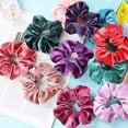 thumbnail image 5 of Scrunchies for Girls Women Elastic Fluff Hair Bands Ponytail Ties (12 Pcs ), 5 of 6