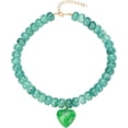 thumbnail image 1 of Collier Style Bohème Perlé Coloré avec Pendentif en Forme de Cœur; un Accessoire à la Mode., Vert, 1 of 7