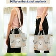 thumbnail image 4 of FORMRS Womens Corduroy Tote Bag Crossbody Shoulder Handbag with Pocket, Halloween Ghosts, 4 of 7
