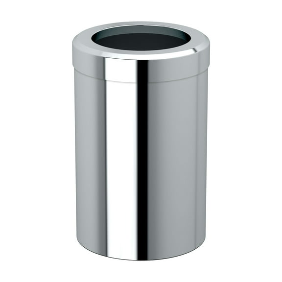 Gatco Modern Round Waste Basket, Chrome